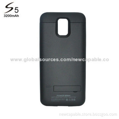 External Backup Battery Cases for Samsung S5, 3,200mAh Capacity, Various Colors Available